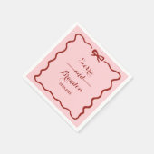 ミニマルモダンリストカスタムウェディングピンクナプキン スタンダードカクテルナプキン (角)