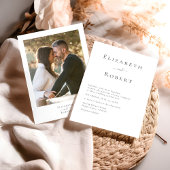 ミニマルモダンリストカップル写真結婚式招待状 招待状