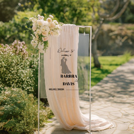 ミニマルモダンリストカップル結婚シルエット アクリルサイン