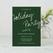 ミニマルモダンリストカンパニータイポグラフィホリデーパーティー 招待状 (スタンド正面)