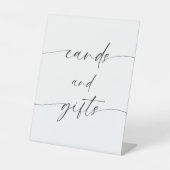 ミニマルモダンリストカードとギフト 台座サイン (正面)