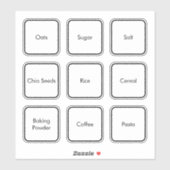 ミニマルモダンリストキッチンパントリーラベル シール (シート)