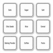 ミニマルモダンリストキッチンパントリーラベル シール (正面)