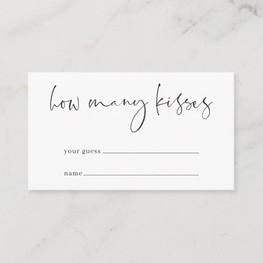 ミニマルモダンリストキャンディ推測ゲームカード エンクロージャーカード (正面)