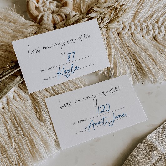 ミニマルモダンリストキャンディ推測ゲームカード エンクロージャーカード