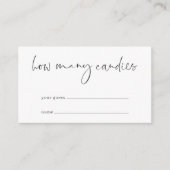 ミニマルモダンリストキャンディ推測ゲームカード エンクロージャーカード (正面)