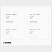 ミニマルモダンリストキャンドルまたは製品ラベル 長方形シール (シート)