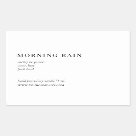 ミニマルモダンリストキャンドルまたは製品ラベル 長方形シール