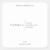 ミニマルモダンリストキャンドルラベル スクエアシール (正面)