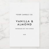 ミニマルモダンリストキャンドルラベル フードラベル (シングルラベル)