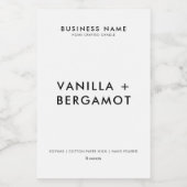 ミニマルモダンリストキャンドルラベル フードラベル (シングルラベル)