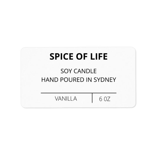 ミニマルモダンリストキャンドルラベル ラベル (正面)