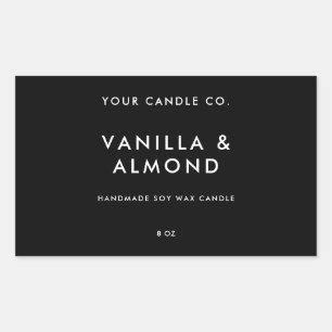 ミニマルモダンリストキャンドルラベル 長方形シール