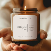 ミニマルモダンリストキャンドル包装ラベルベージュ