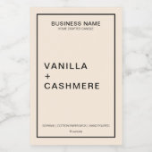 ミニマルモダンリストキャンドル製品ラベル フードラベル (シングルラベル)