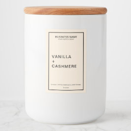 ミニマルモダンリストキャンドル製品ラベル フードラベル