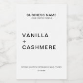 ミニマルモダンリストキャンドル製品ラベル フードラベル (シングルラベル)