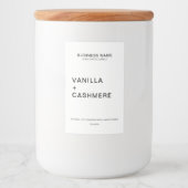 ミニマルモダンリストキャンドル製品ラベル フードラベル (正面)