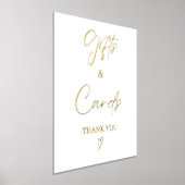 ミニマルモダンリストギフト&カー結婚ドの表記号 箔ポスター (レイダウン)