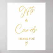 ミニマルモダンリストギフト&カー結婚ドの表記号 箔ポスター (正面)