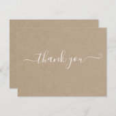 ミニマルモダンリストクラフトサンキューカード 招待状 (正面/裏面)
