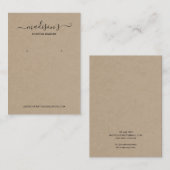 ミニマルモダンリストクラフトジュエリーイヤリングディスプレイ 名刺 (正面/裏面)