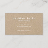 ミニマルモダンリストクラフトハロービジネスカード 名刺 (裏面)