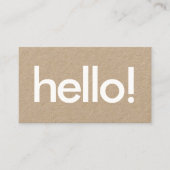 ミニマルモダンリストクラフトハロービジネスカード 名刺 (正面)