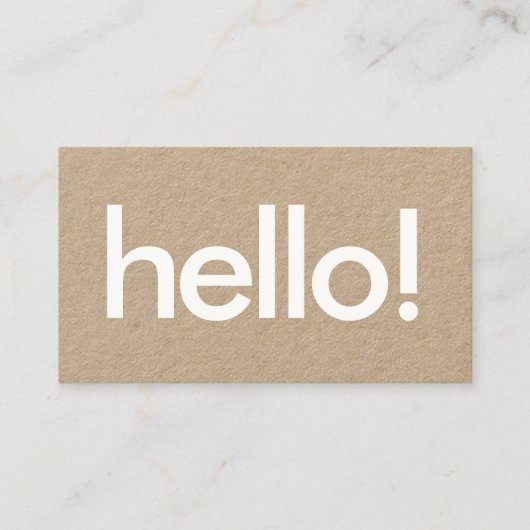 ミニマルモダンリストクラフトハロービジネスカード 名刺 (正面)