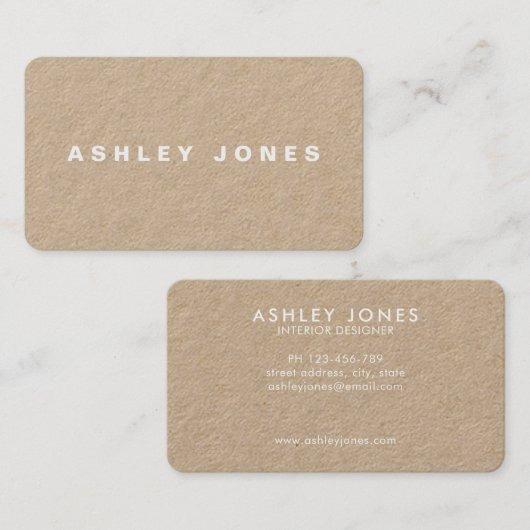 ミニマルモダンリストクラフト名刺 名刺 (正面/裏面)