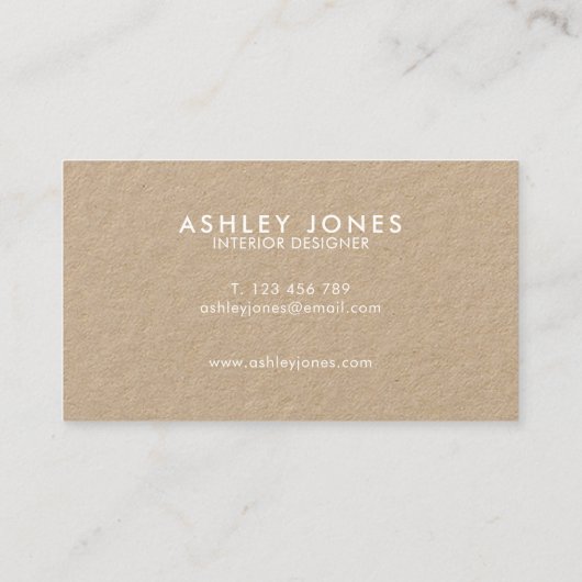 ミニマルモダンリストクラフト名刺 名刺 (裏面)