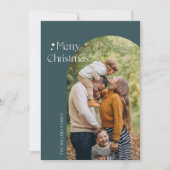 ミニマルモダンリストクリスマスアーチフォトカード シーズンカード (正面)