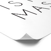 ミニマルモダンリストクリスマスアートプリントまたはクリスマス ポスター (角)