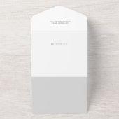 ミニマルモダンリストクリスマスグリーティングアーチフォト オールインワン招待状 (外側)