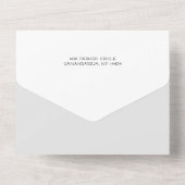 ミニマルモダンリストクリスマスグリーティングアーチフォト オールインワン招待状 (裏面)