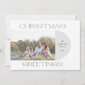 ミニマルモダンリストクリスマスグリーティングアーチフォト シーズンカード (正面)