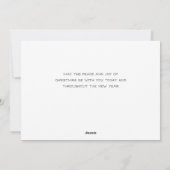 ミニマルモダンリストクリスマスグリーティングアーチフォト シーズンカード (裏面)