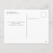 ミニマルモダンリストクリスマスグリーティングアーチフォト シーズンポストカード (裏面)