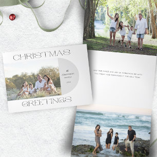 ミニマルモダンリストクリスマスグリーティングアーチフォト 三つ折りクリスマスカード