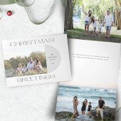 ミニマルモダンリストクリスマスグリーティングアーチフォト 三つ折りクリスマスカード