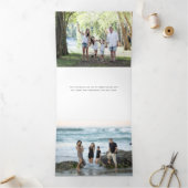 ミニマルモダンリストクリスマスグリーティングアーチフォト 三つ折りクリスマスカード (内部)