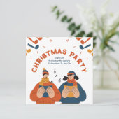 ミニマルモダンリストクリスマスパーティの招待状 招待状 (スタンド正面)