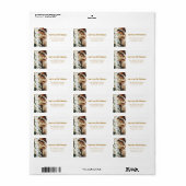 ミニマルモダンリストクリスマスファミリーの写真金ゴールド ラベル (フルシート)