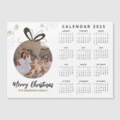 ミニマルモダンリストクリスマスファミリーフォトカレンダー (正面)