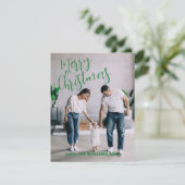 ミニマルモダンリストクリスマスファミリーフォトカード シーズンカード (スタンド正面)