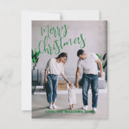 ミニマルモダンリストクリスマスファミリーフォトカード シーズンカード