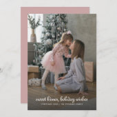 ミニマルモダンリストクリスマスファミリーフォトカード シーズンカード (正面/裏面)