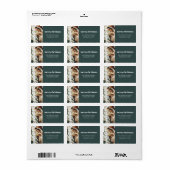 ミニマルモダンリストクリスマスファミリーフォトグリーン ラベル (フルシート)