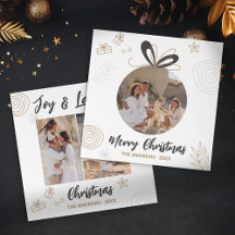 ミニマルモダンリストクリスマスファミリー4枚の写真