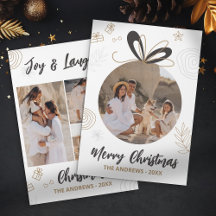 ミニマルモダンリストクリスマスファミリー4枚の写真